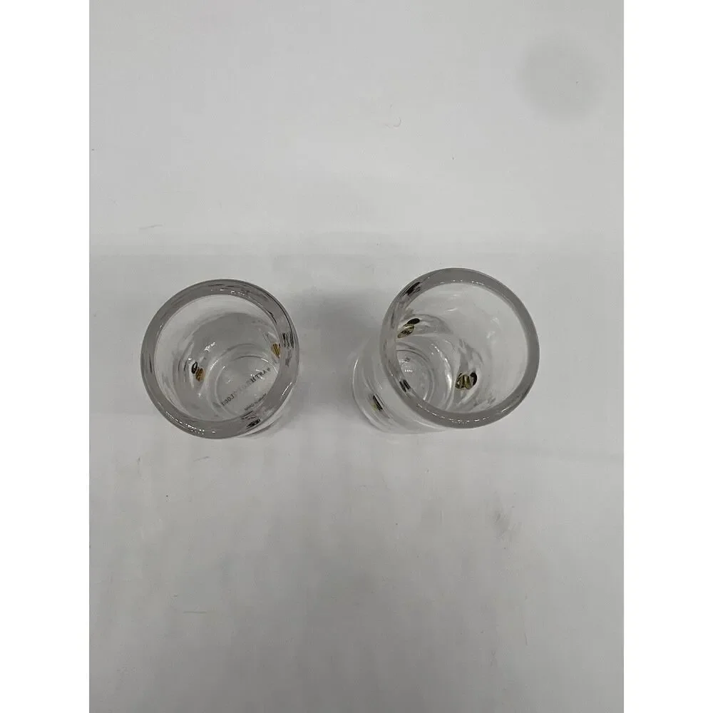 Anthropologie Icon Shot Glass Drinking Glasses Bumblebee Set of 2